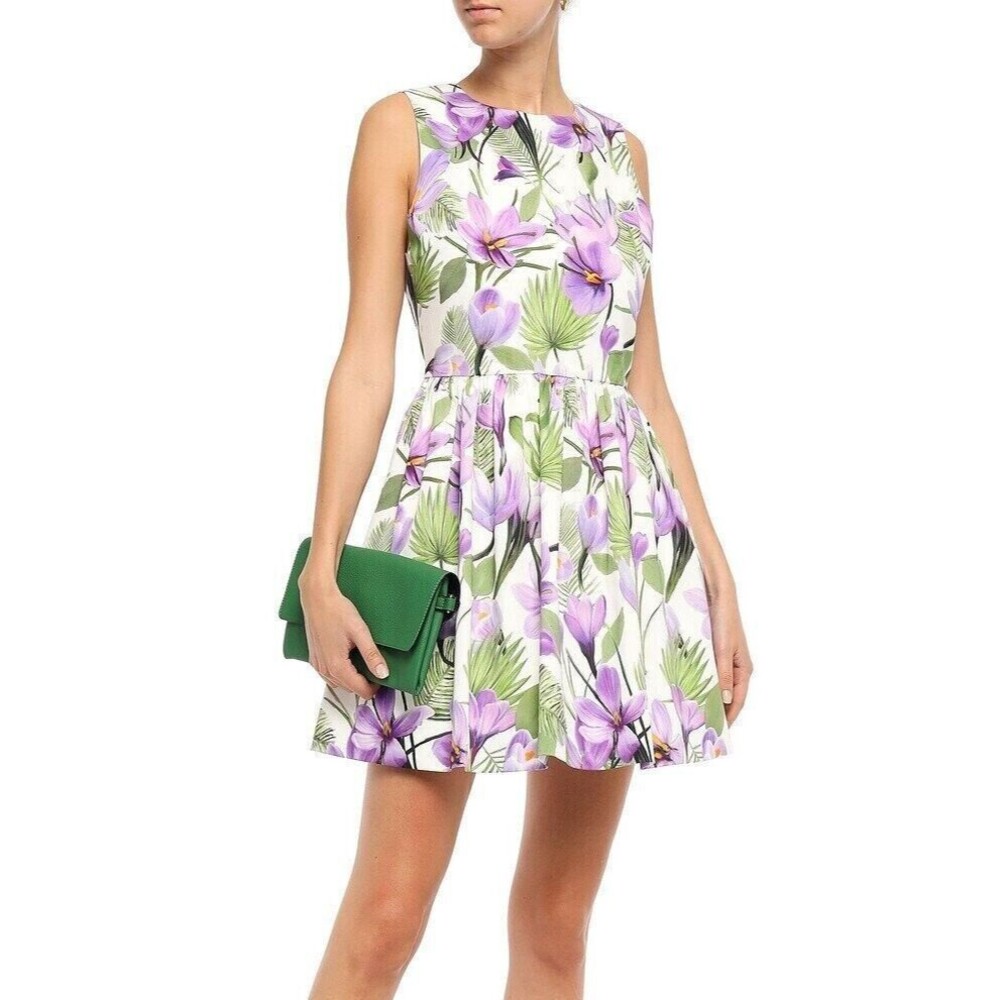 NWT. $350 ALICE + OLIVIA Joyce Mini Dress Sz 10 white